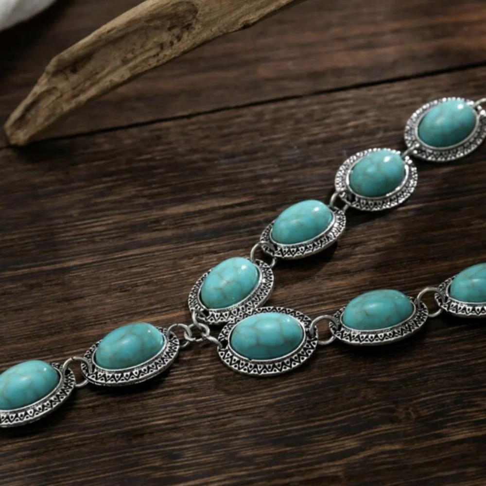 Vintage Turquoise Y Lariat Necklace New - Picture 6 of 6